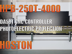 Hoston CNC Press Brake HPB-250T-4000 с контроллером DA58T (2D-функция программирования)